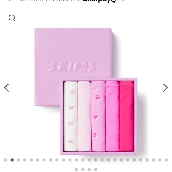 Skims Valentines Day 5 Pack Thong Set 2x NWT - Picture 2 of 2